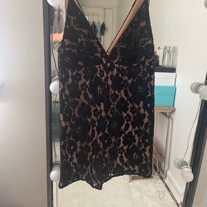 Free People Dangerous Love black lace mini dress. Size 2. Still has tag